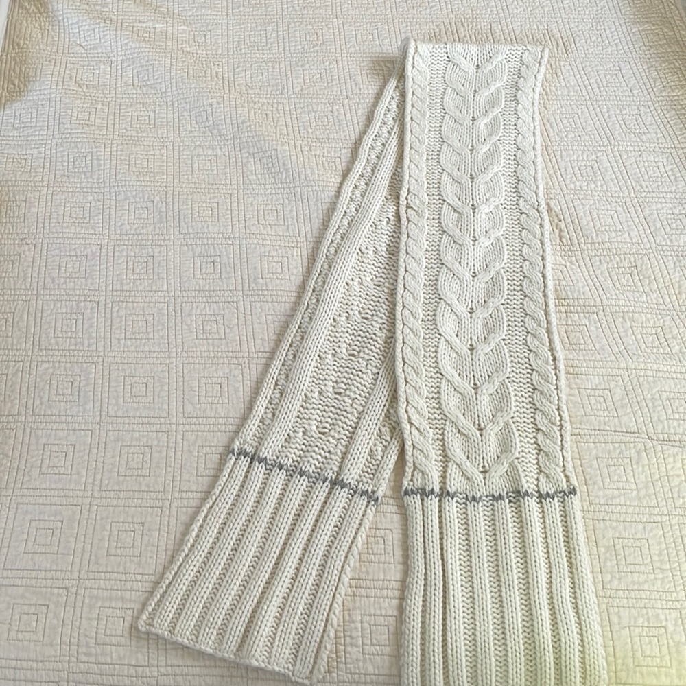 Ivory scarf approximately 70” long